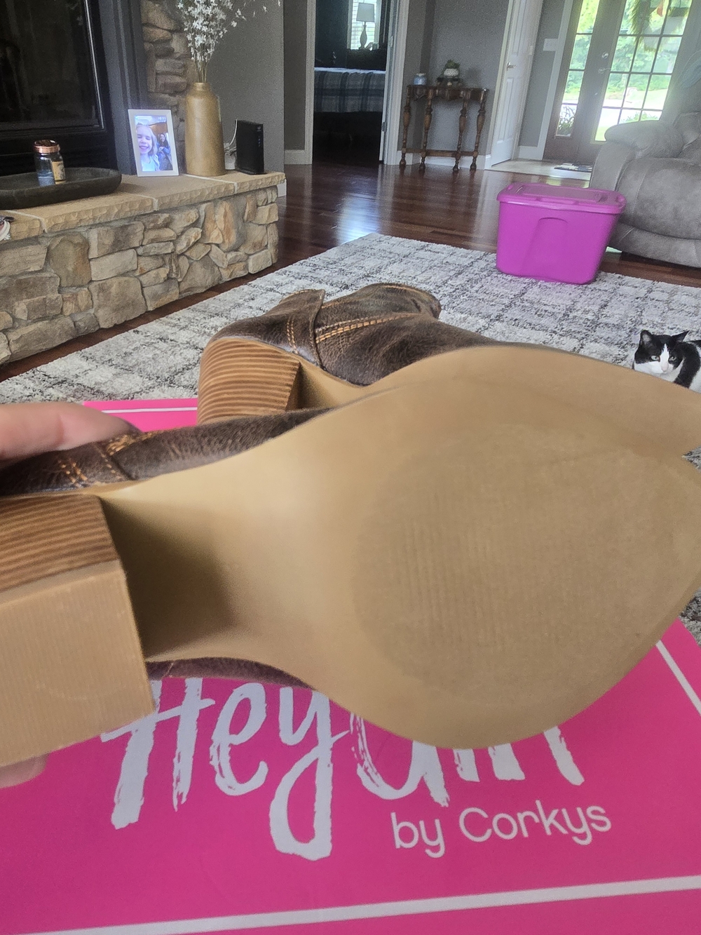 Corkys Espresso Crinkle Ankle Boots - Picture 4 of 7